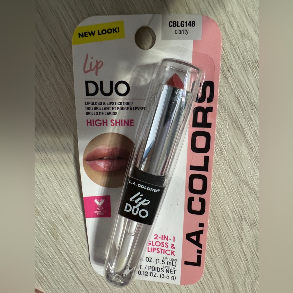 L.A. Colors Lip Duo Gloss Lipstick CLARITY